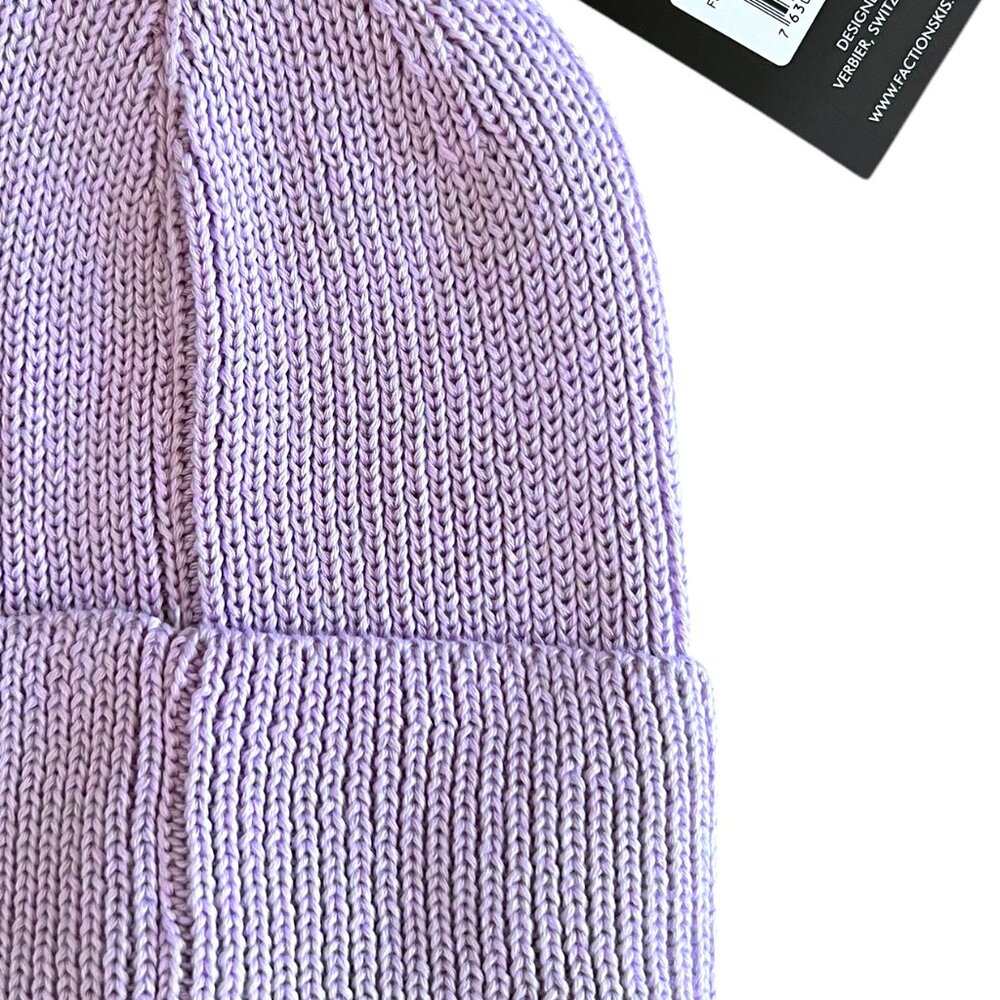 FACTION NEW Ribbed Beanie Hat In Lavender - Picture 8 of 10
